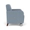 Lesro Siena Lounge Reception Wide Guest Chair w/ Front Casters, Walnut Wood Back Legs, RS RainSong Uph SN1201 - alternate 2